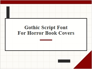 Eerie Script Fonts for Horror Book Covers